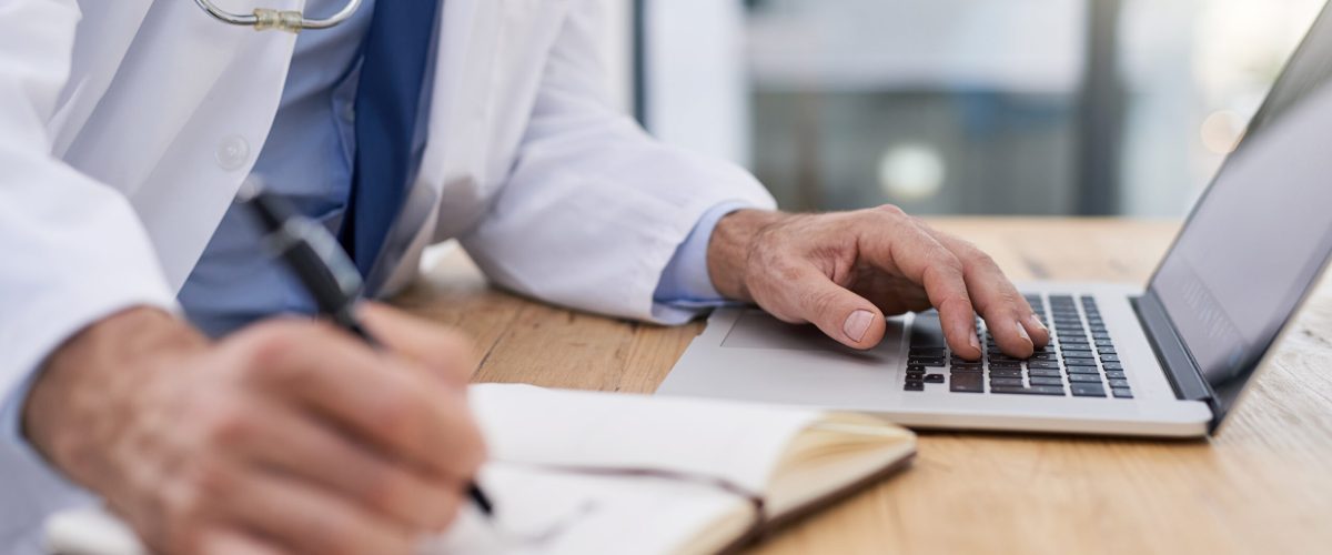 Working on a new health plan for a patient.